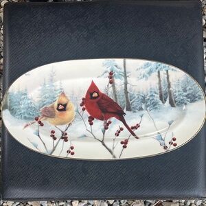 Lenox Winter Greetings Scenic Oval Plate